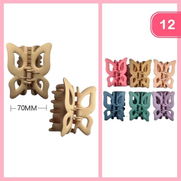 BUTTERFLY HAIR CLAW CLIP (12 UNITS)