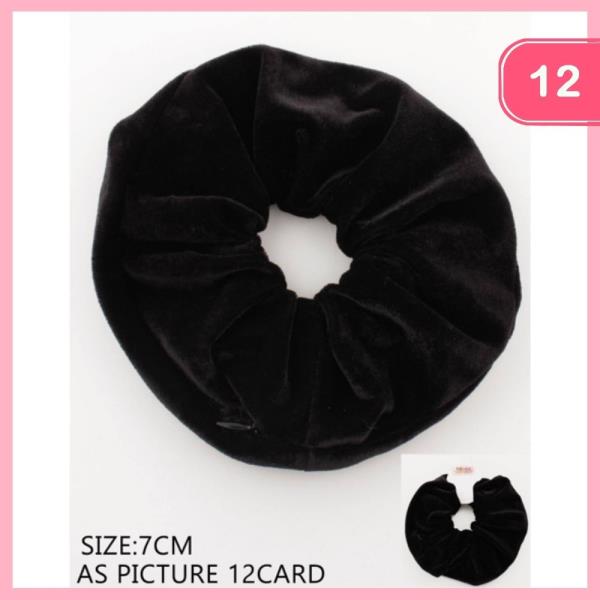 VELVET HAIR SCRUNCHIE (12 UNITS)