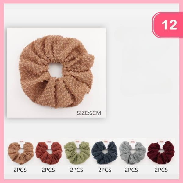 TEXTURED HAIR SCRUNCHIE (12 UNITS)