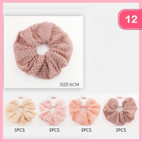TEXTURED HAIR SCRUNCHIE (12 UNITS)