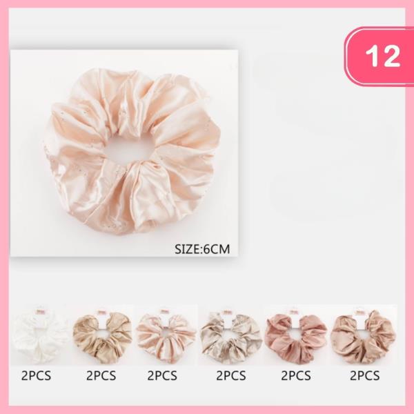 POLKADOT SILK HAIR SCRUNCHIE (12 UNITS)