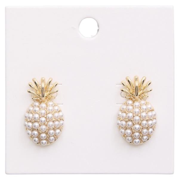 PEARL PINEAPPLE STUD EARRING