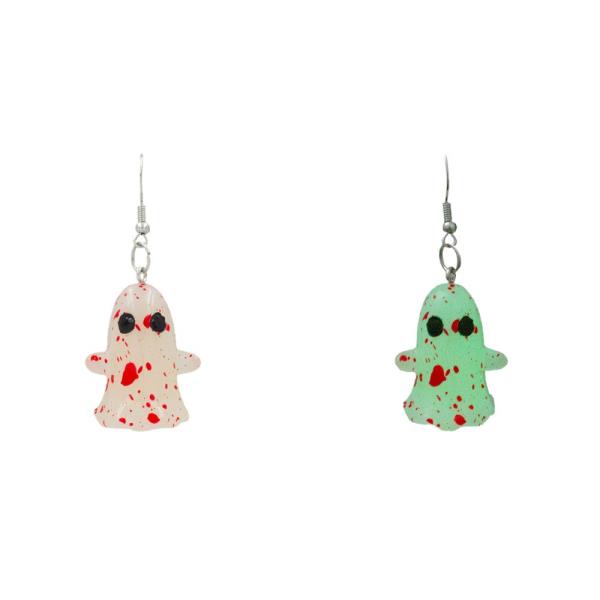 HALLOWEEN GLOW IN THE DARK GHOST DANGLE EARRING