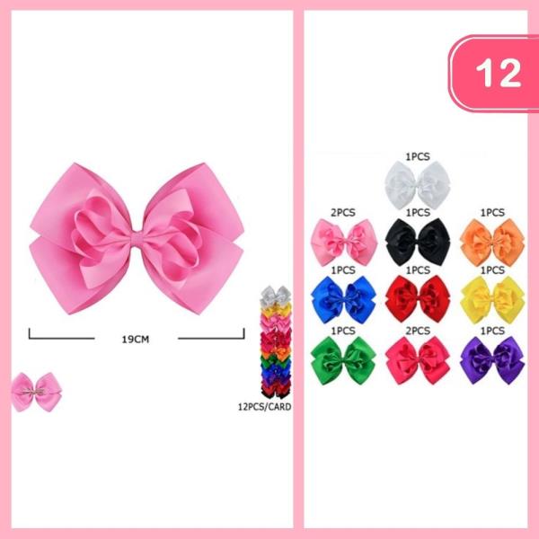 RIBBON HAIR BOW (12 UNITS)