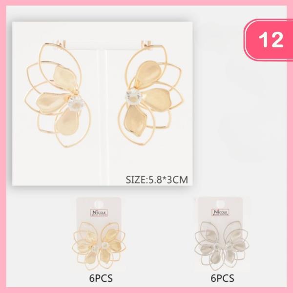 HALF FLOWER EARRING (12 UNITS)