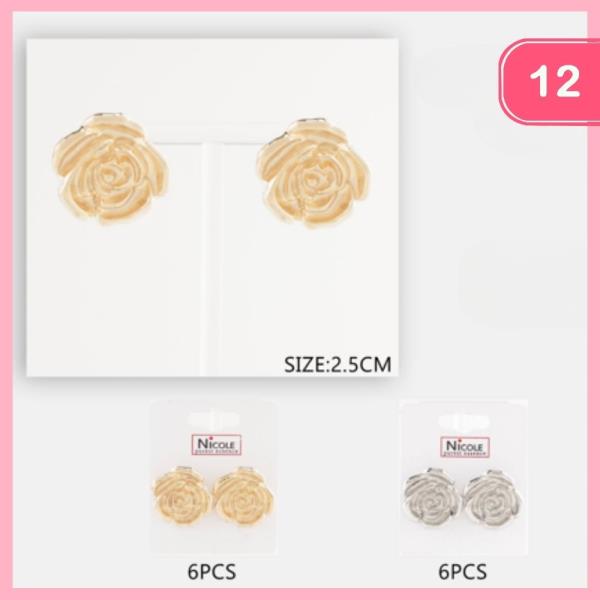 ROSE POST EARRING (12 UNITS)