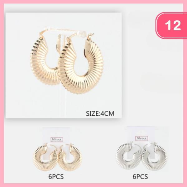 CHUNKY HUGGIE EARRING (12 UNITS)