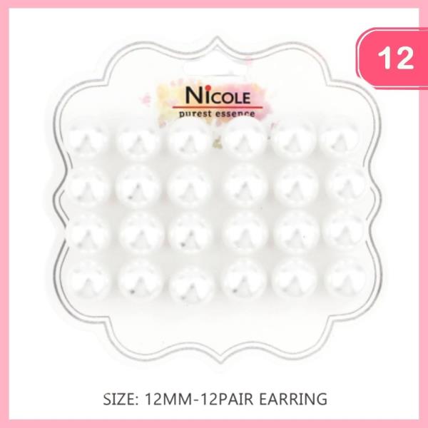 PEARL POST EARRING (12 UNITS)
