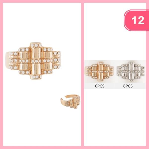 RHINESTONE RING (12 UNITS)