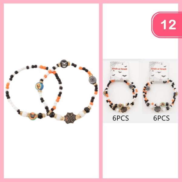 HALLOWEEN BEADED BRACELET (12 UNITS)