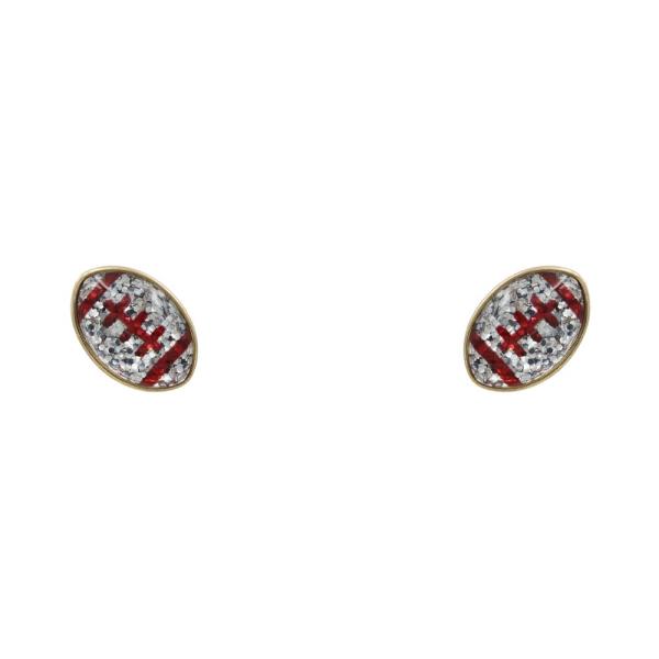 GLITTER FOOTBALL GAME DAY EARRING