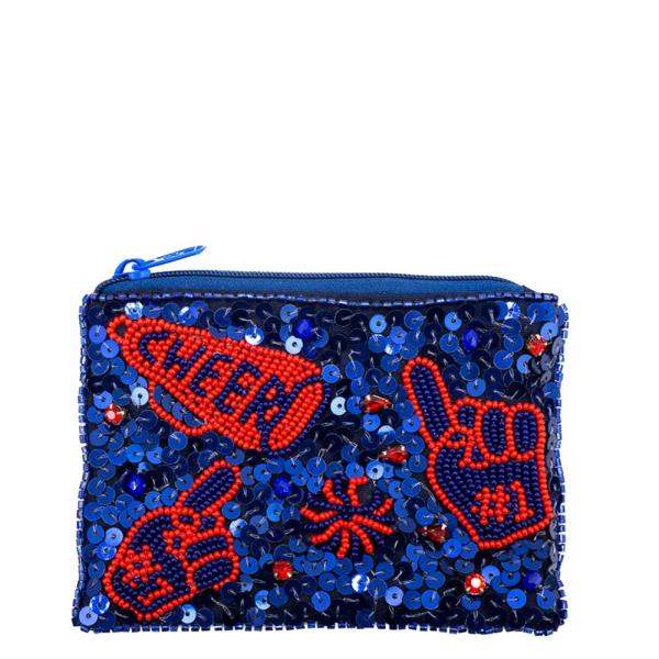 #1 CHEER HAND SEED BEAD SEQUIN COIN BAG