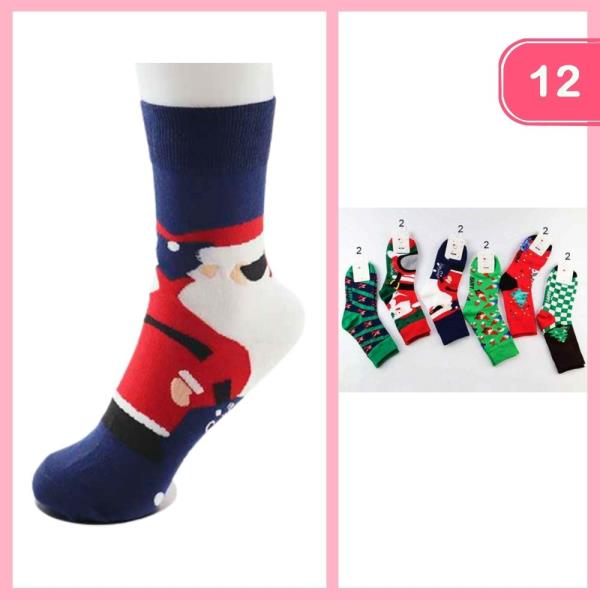 CHRISTMAS  SOCKS (12 UNITS)