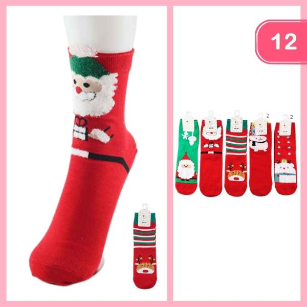 CHRISTMAS SOCKS (12 UNITS)