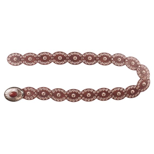 WESTERN Y2K OVAL CONCHO METAL LINK BELT