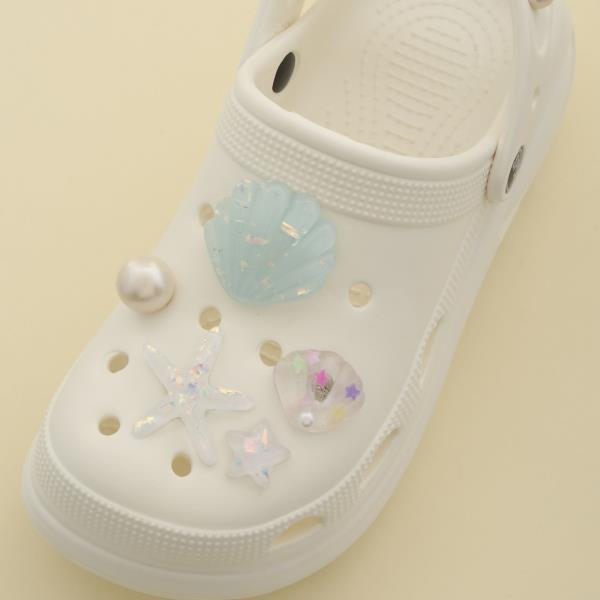 SEASHELL PEARL BEAD SHOE CHARM