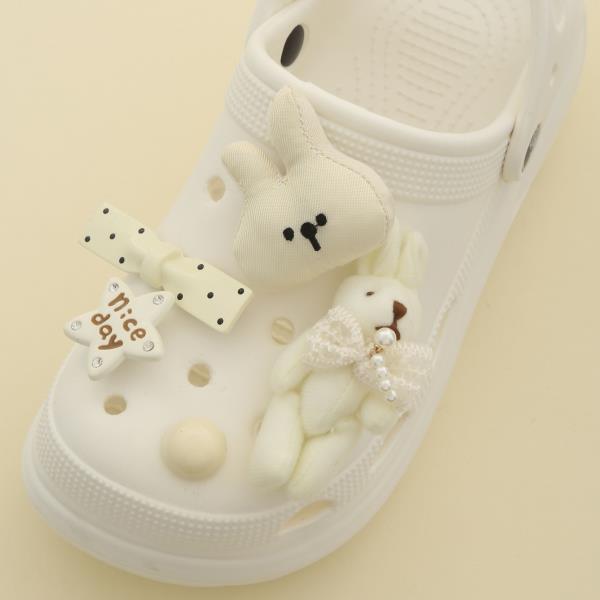 TEDDY BEAR BUNNY SHOE CHARM
