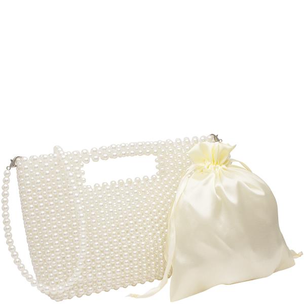 2IN1 PEARL EVENING BAG WITH POUCH