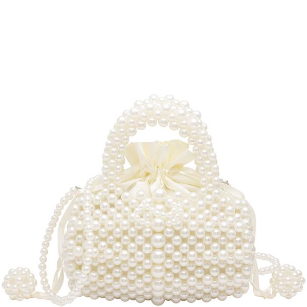 2IN1 CHIC PEARL SATCHEL BAG W POUCH