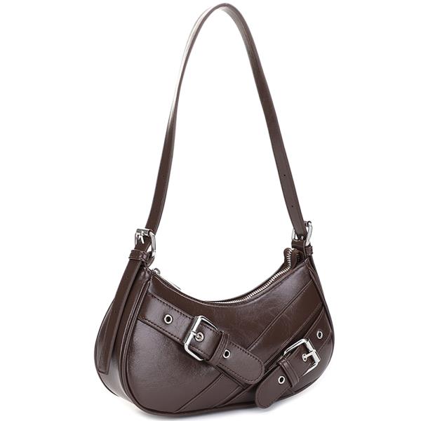 BUCKLE FASHION CURVE SHOULDER BAG