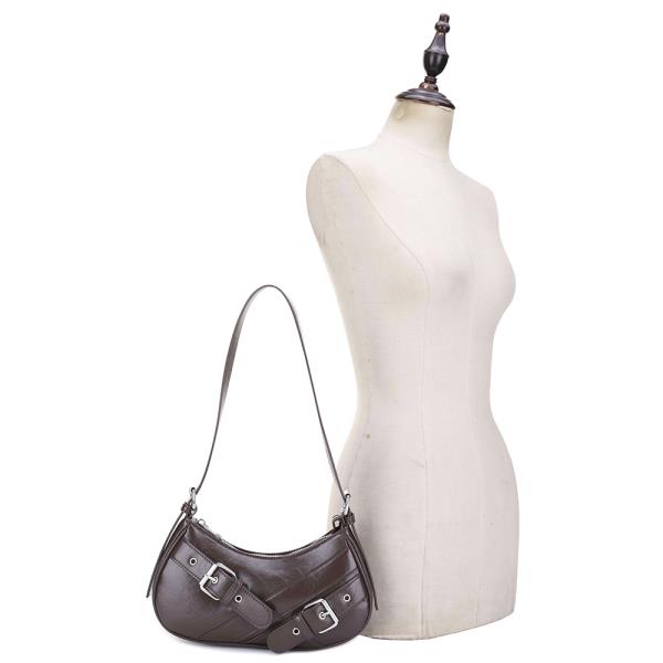 BUCKLE FASHION CURVE SHOULDER BAG