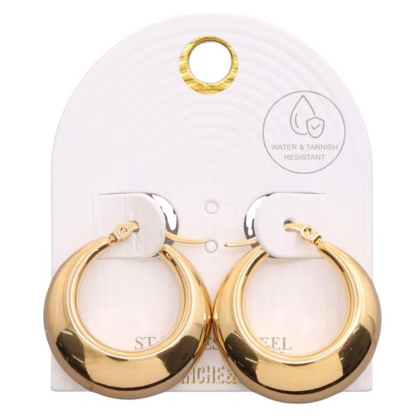 PUFFY HOOP METAL EARRING