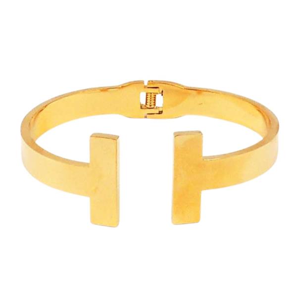 DOUBLE BAR HINGED METAL BANGLE BRACELET