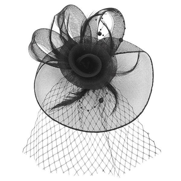 FEATHER DESIGN MESH FASCINATOR