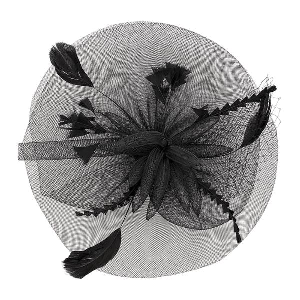 FEATHER DESIGN MESH FASCINATOR