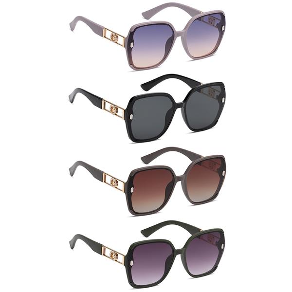 CHIC DESIGN RHINESTONE ACCENT SQUARE SUNGLASSES 1DZ