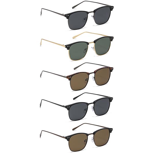 ROUND TRENDY SQUARE SUNGLASSES 1DZ