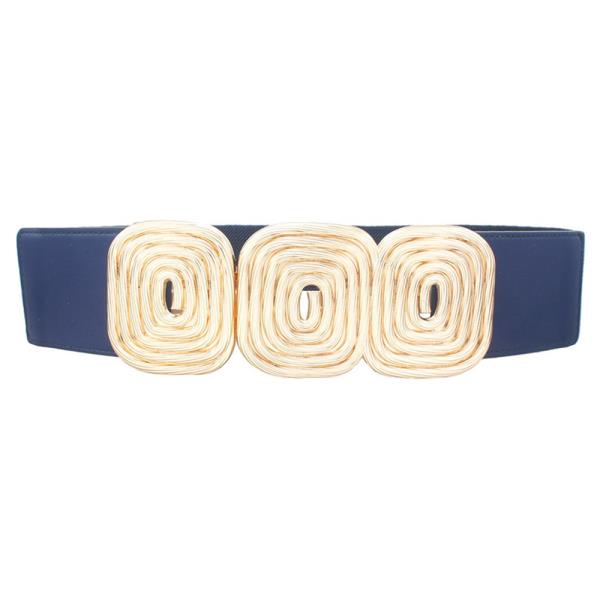 SWIRLED RECTANGLE OPEN FRONT ELASTIC BELT
