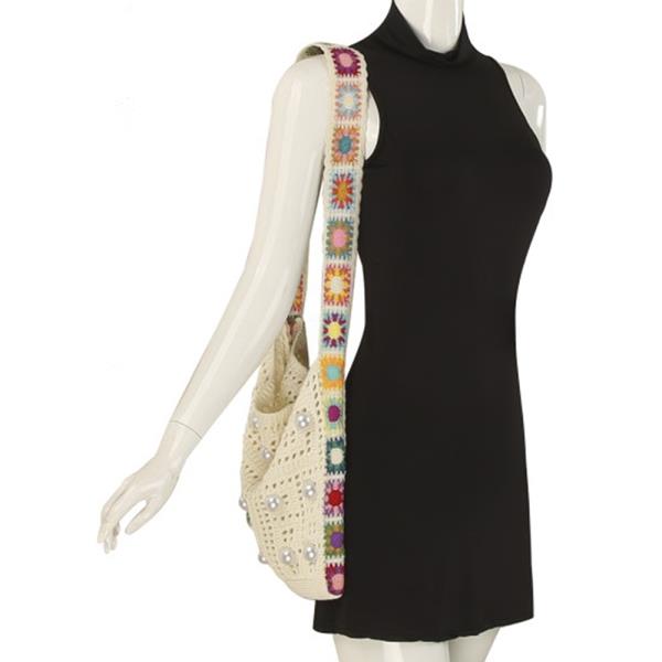 PEARL DESIGN FASHION SHOULDER HOBO BAG