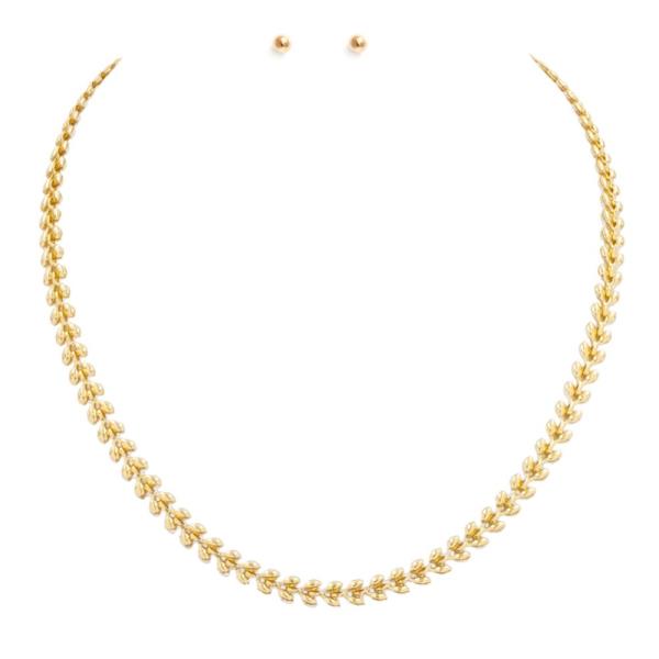 STAINLESS SMALL VINE CHAIN LINK NECKLACE