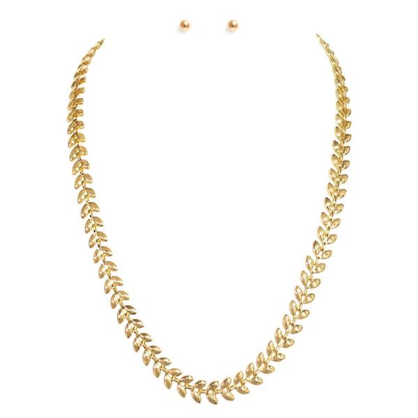 STAINLESS WIDE VINE CHAIN LINK NECKLACE