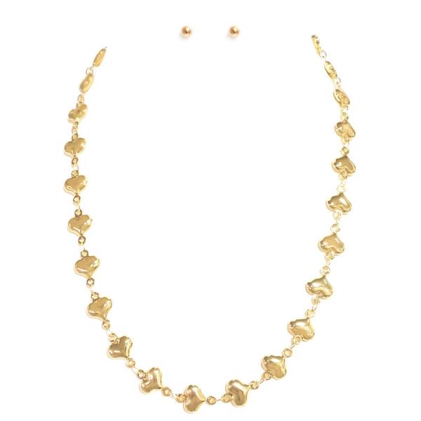 STAINLESS HEART CHAIN LINK NECKLACE
