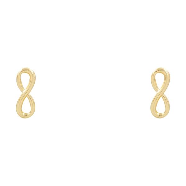 STAINLESS INFINITY BOW STUD EARRING