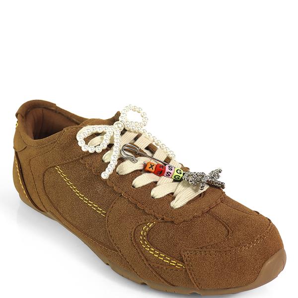 EMBELLISHED BOW KNOTTED SNEAKERS 12 PAIRS