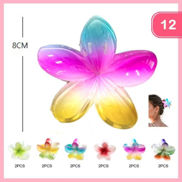 FLOWER HAIR CLIP (12 UNITS)
