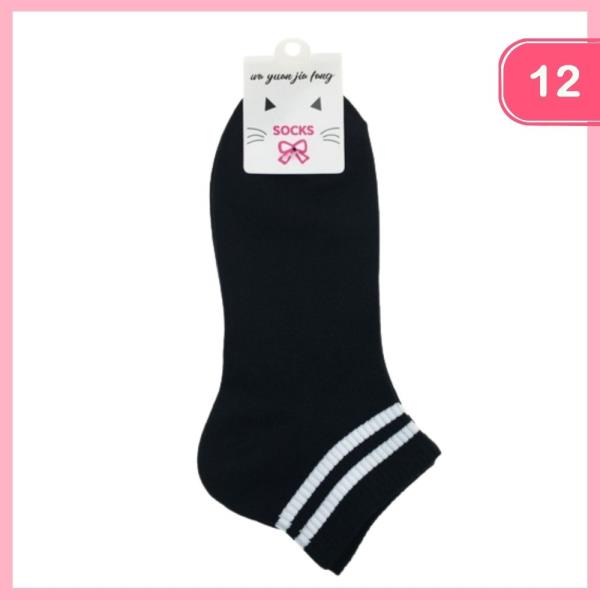 STRIPE ANKLE SOCKS (12 UNITS)