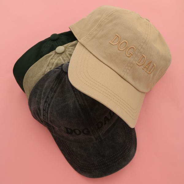 DOG DAD MATCHING TONE EMBROIDERED ON VINTAGE WASH CAP