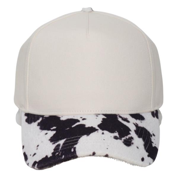 ANIMAL PRINT TWO TONE BASEBALL CAP