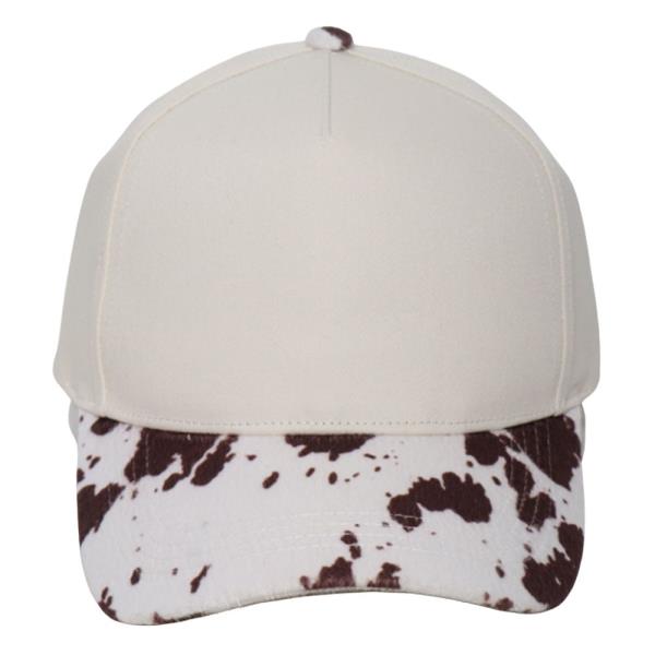 ANIMAL PRINT TWO TONE BASEBALL CAP