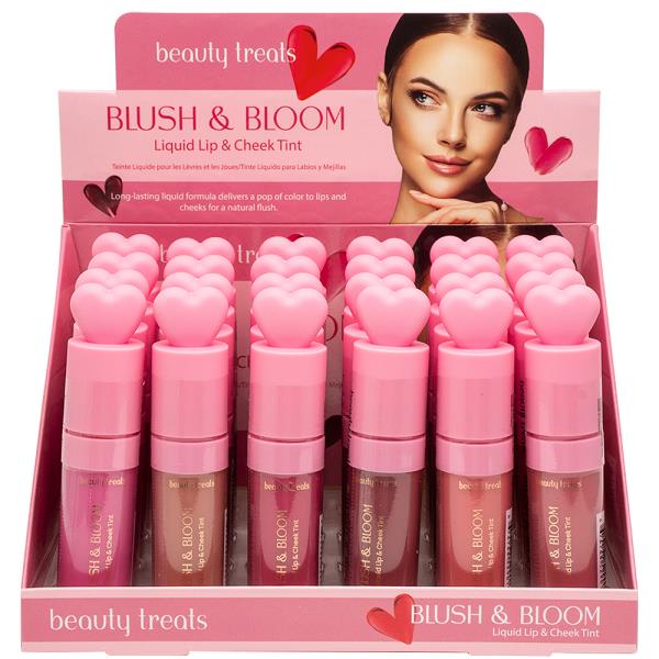 BEAUTY TREATS BLUSH AND BLOOM LIQUID LIP AND CHEEK TINT (24 UNITS)