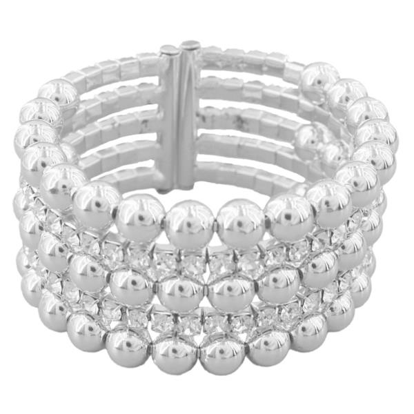 RHINESTONE BALL BEAD BRACELET