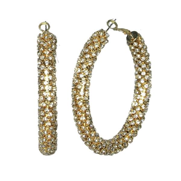BEADED HOOP EARRING