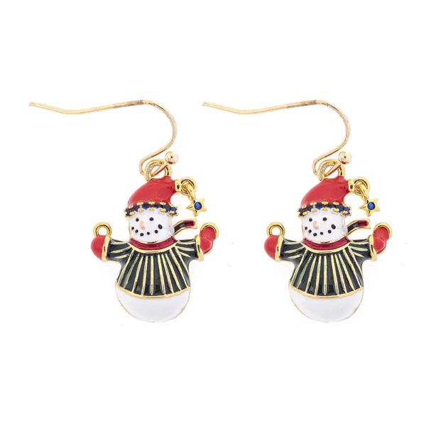 SNOWMAN CHRISTMAS DANGLE EARRING