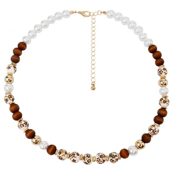 CERAMIC PEARL BEAD NECKLACE