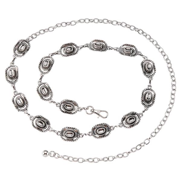 WESTERN COWBOY HAT METAL CHAIN BELT