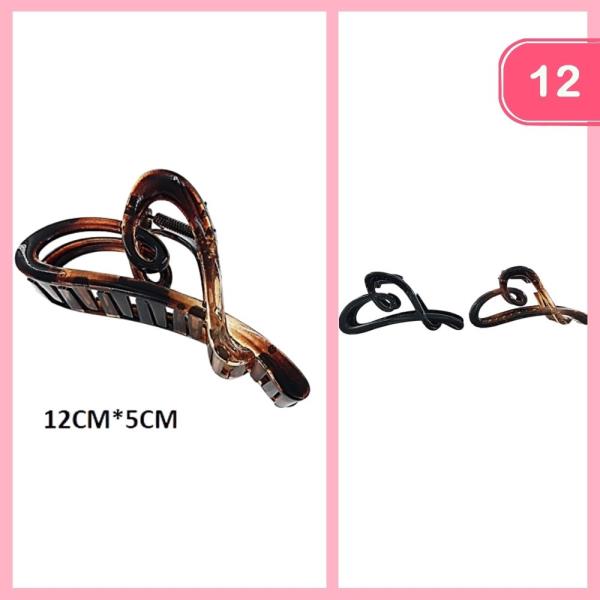 HEART HAIR CLAW CLIP (12 UNITS)